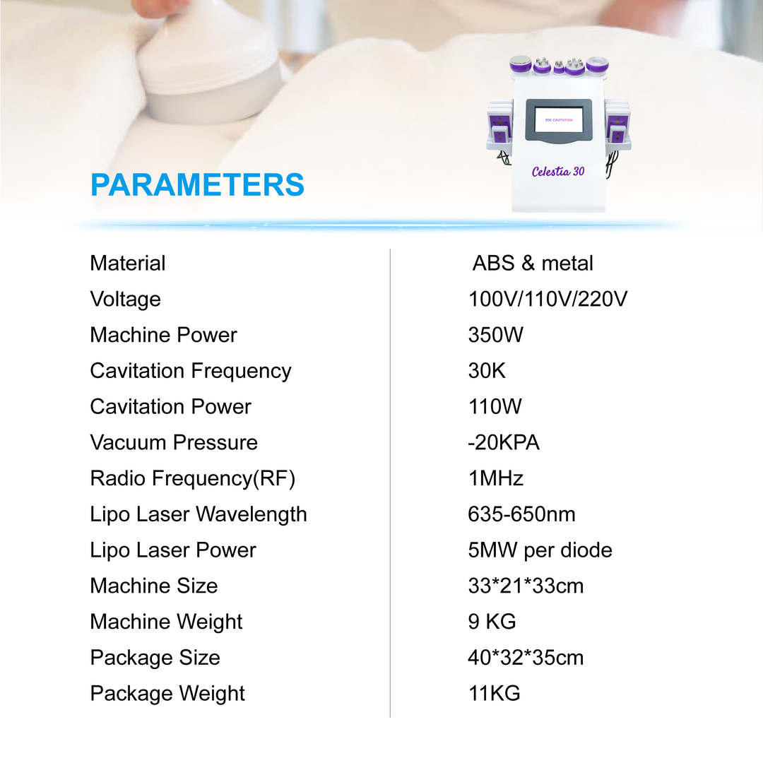 Celestia 30K Cavitation System for Body Contouring