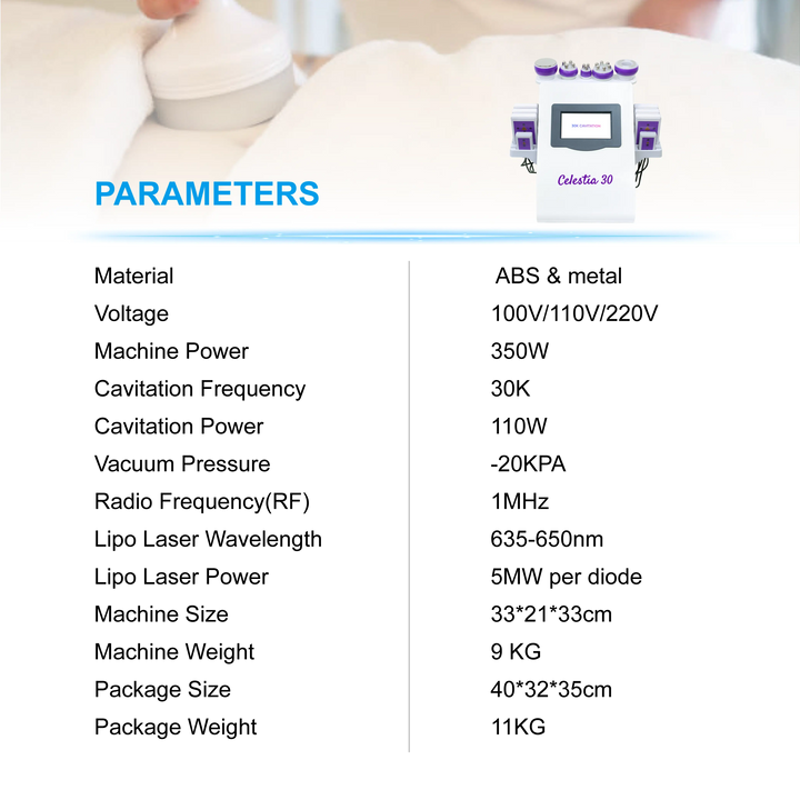 Celestia 30K Cavitation System for Body Contouring