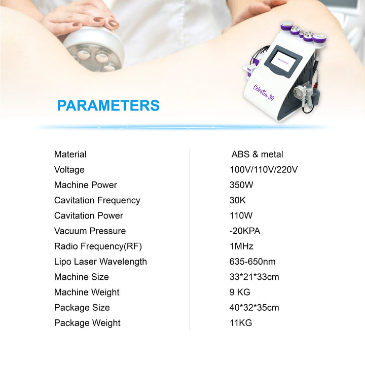 Celestia 30KHz Elite Body Contouring System Pro 9 in 1